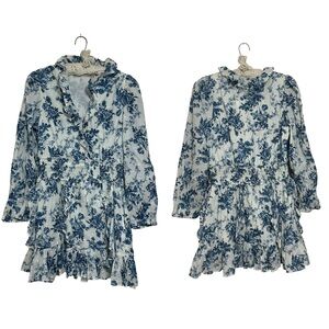 Gap x LoveShackFancy blue floral mini dress